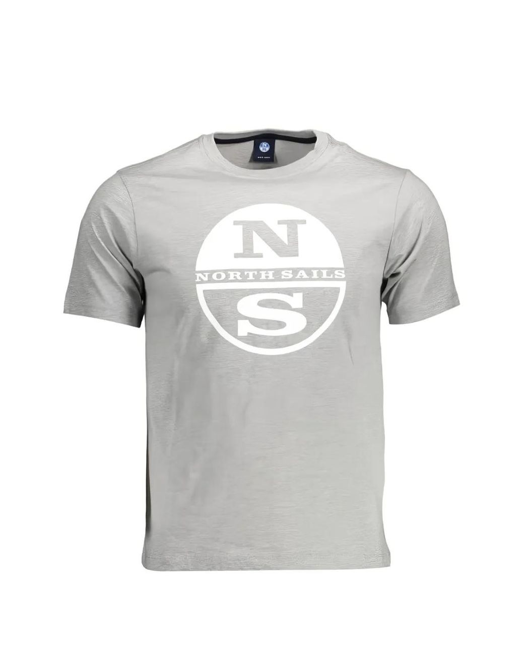 North Sails Gray Logo-Print T-Shirt for men