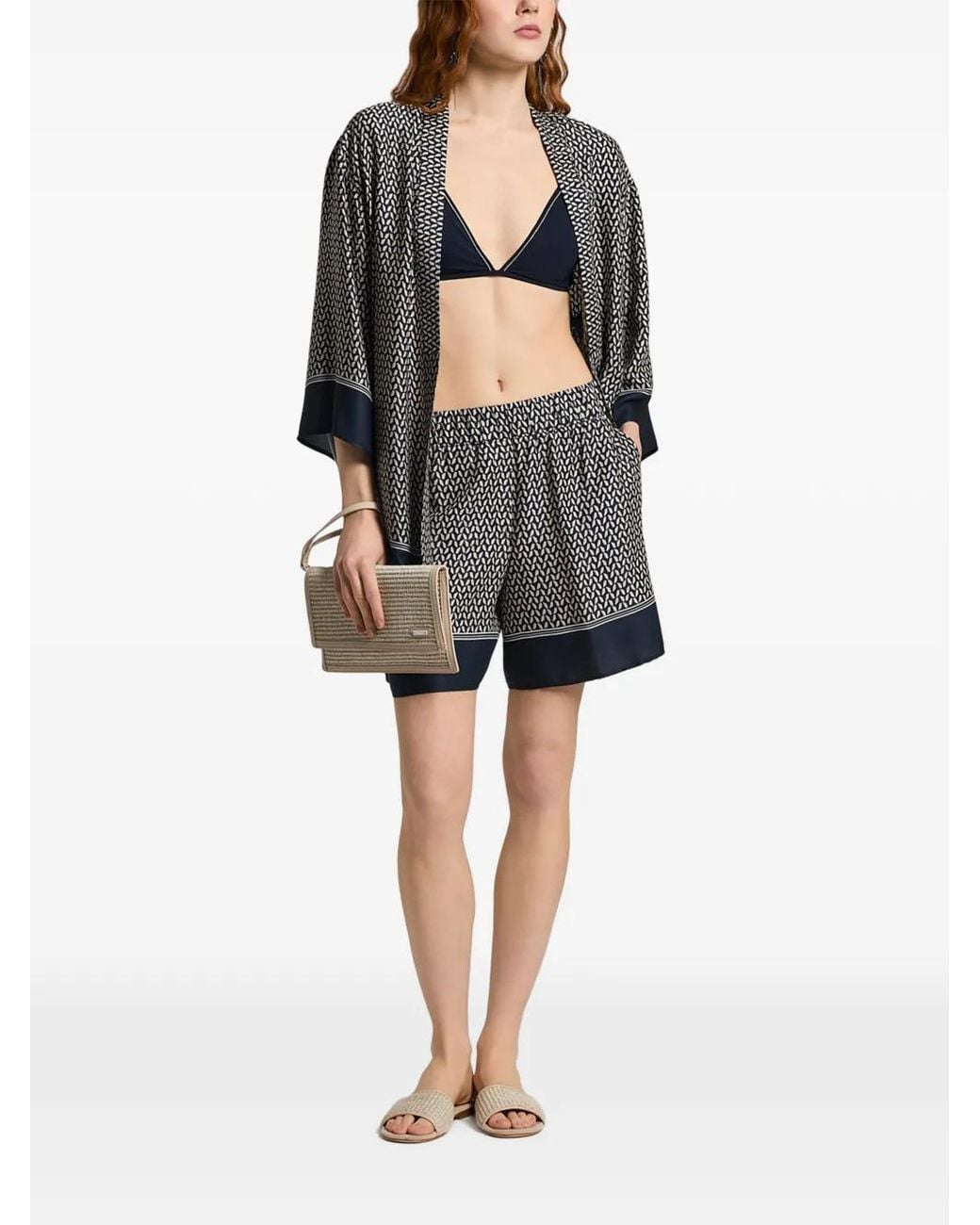 Peserico Black Patterned Shirt