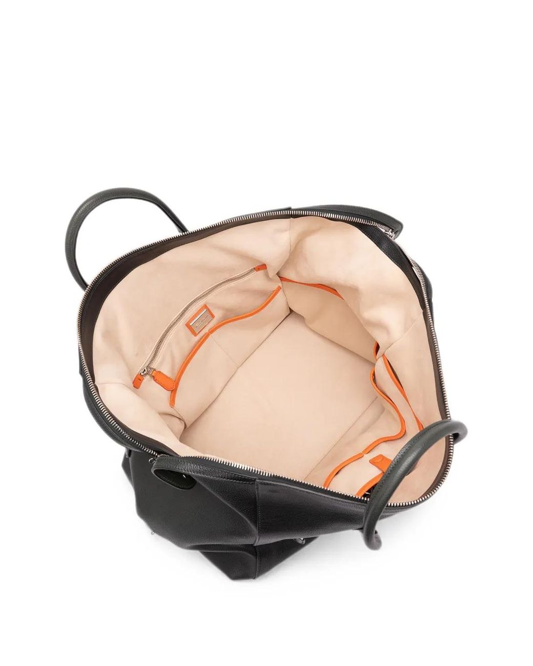 Santoni Black Grained-Leather Holdall for men
