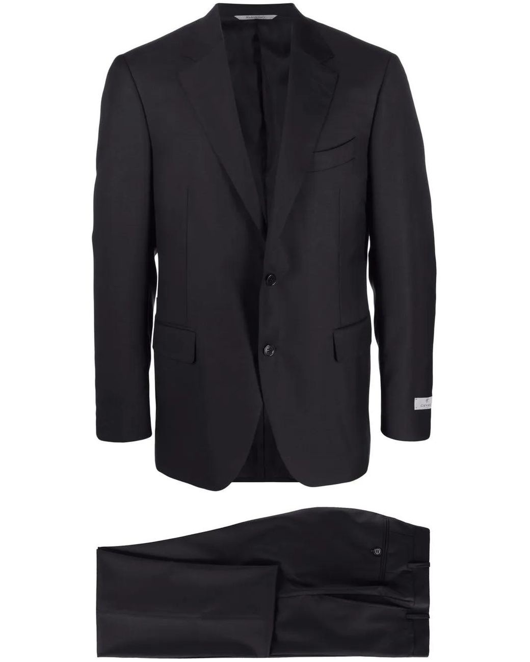 Canali Blue Single-Breasted Two-Piece Suit for men