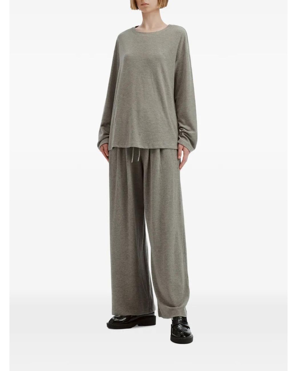 B+ AB Gray Drawstring Wide-Leg Tracksuit Set