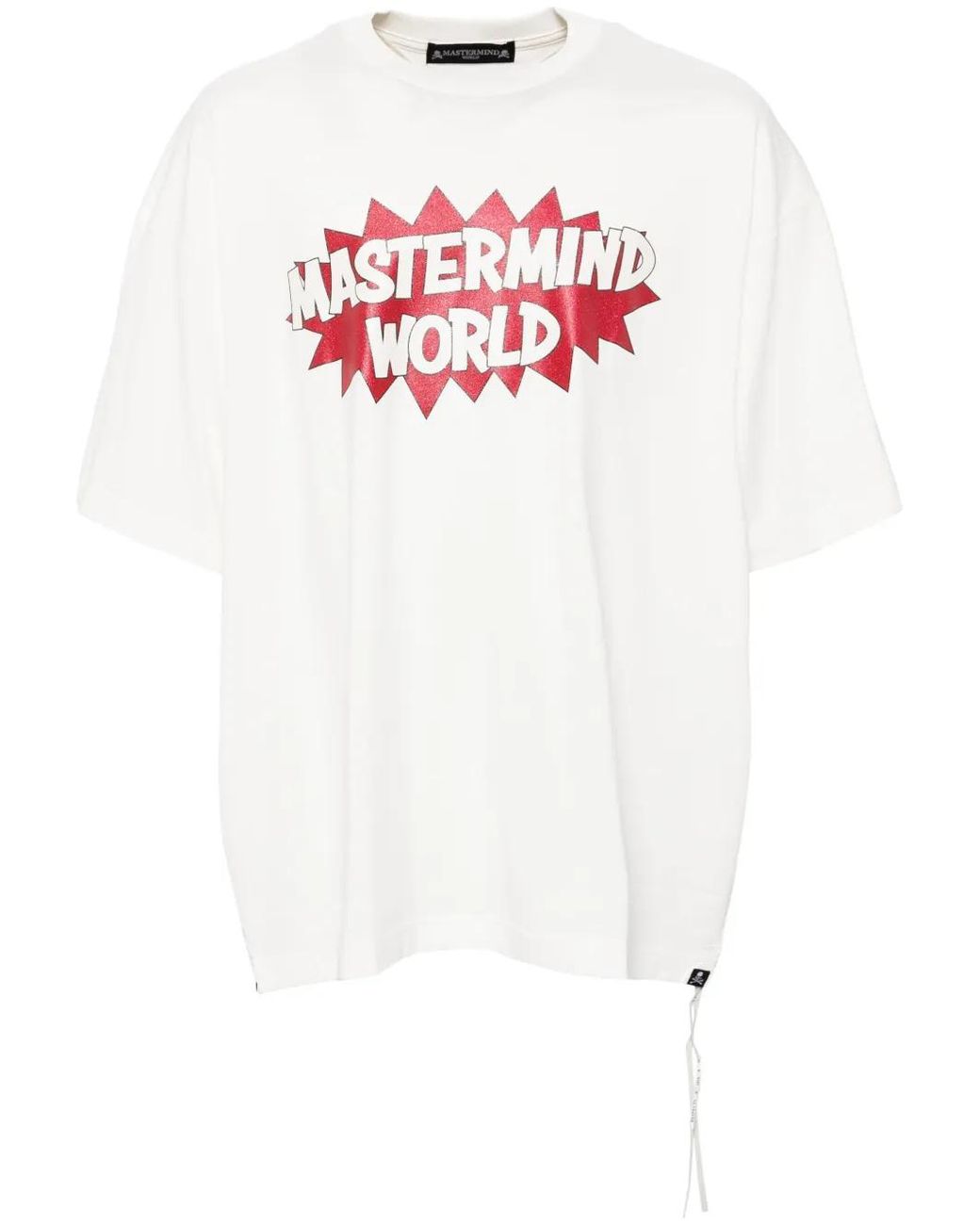 MASTERMIND WORLD White Glitter T-Shirt for men