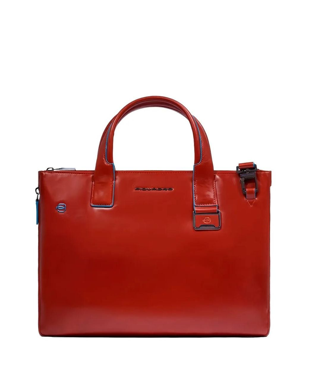Piquadro Red Top Handle Laptop Bag for men