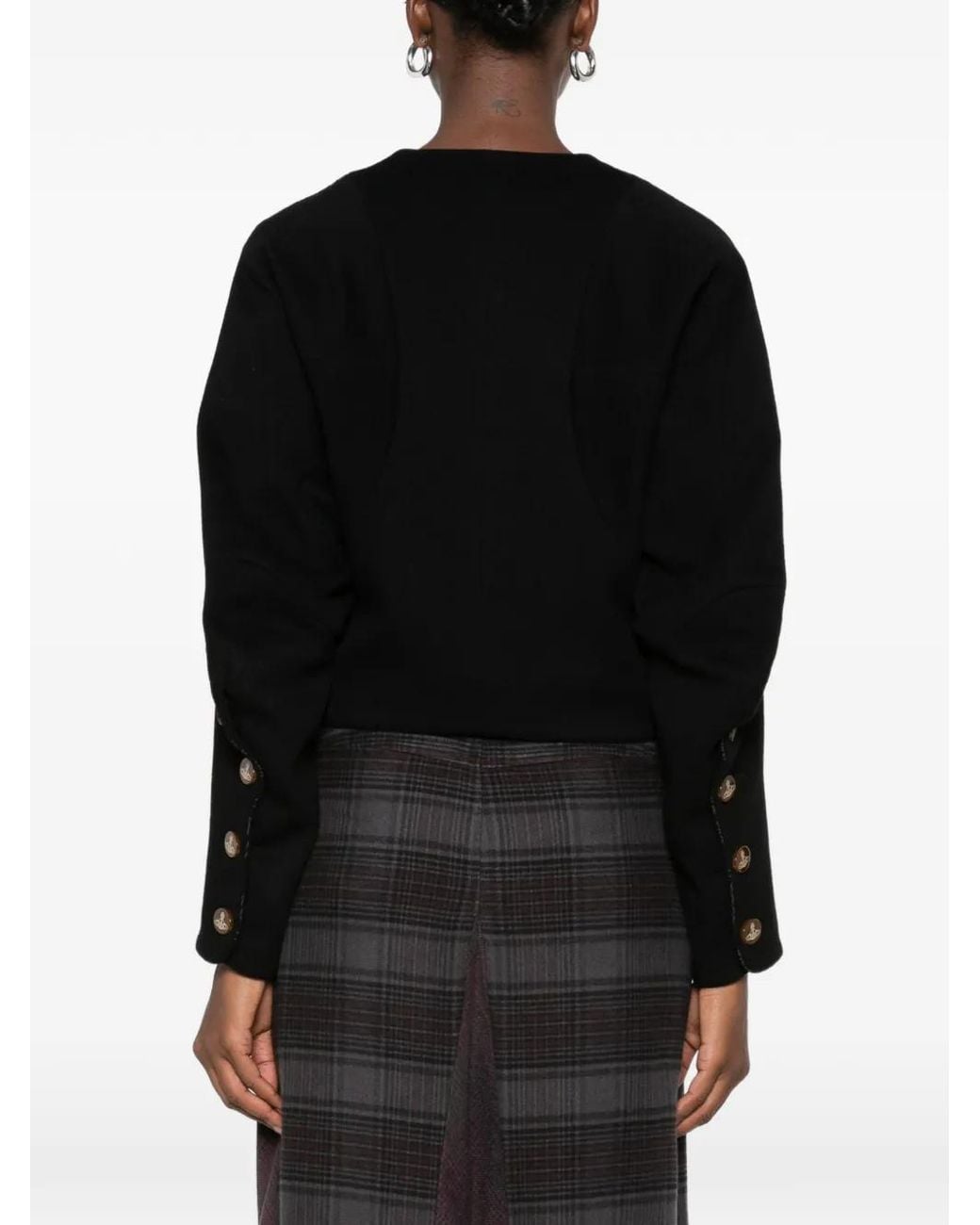 Vivienne Westwood Black Pourpoint Button-Fastening Fitted Jacket