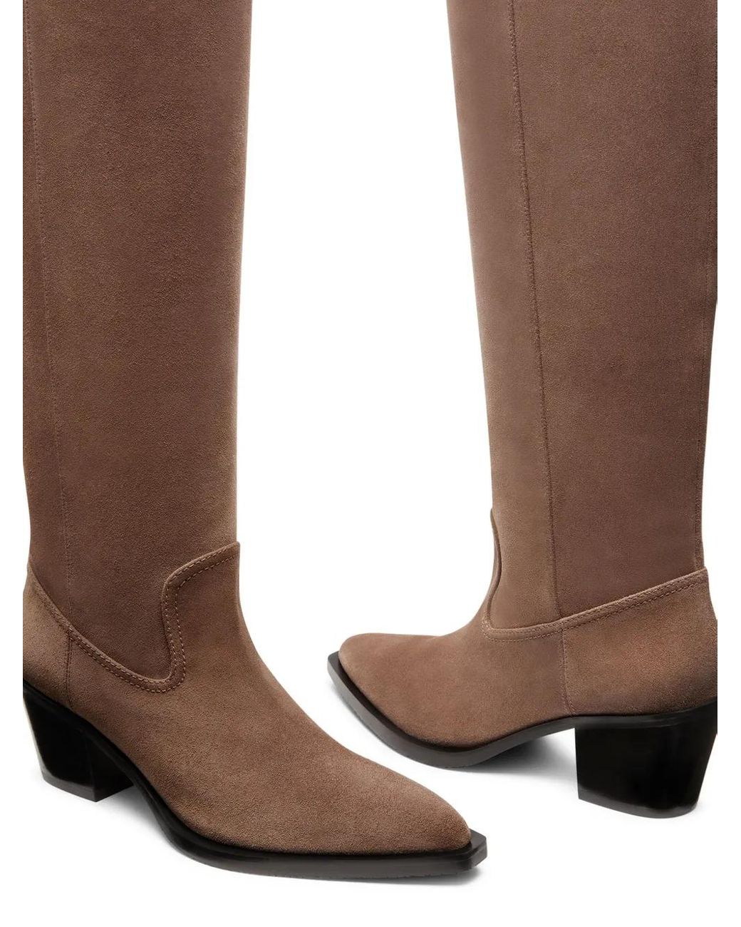 Stuart Weitzman Brown Tate Stiefel 64Mm