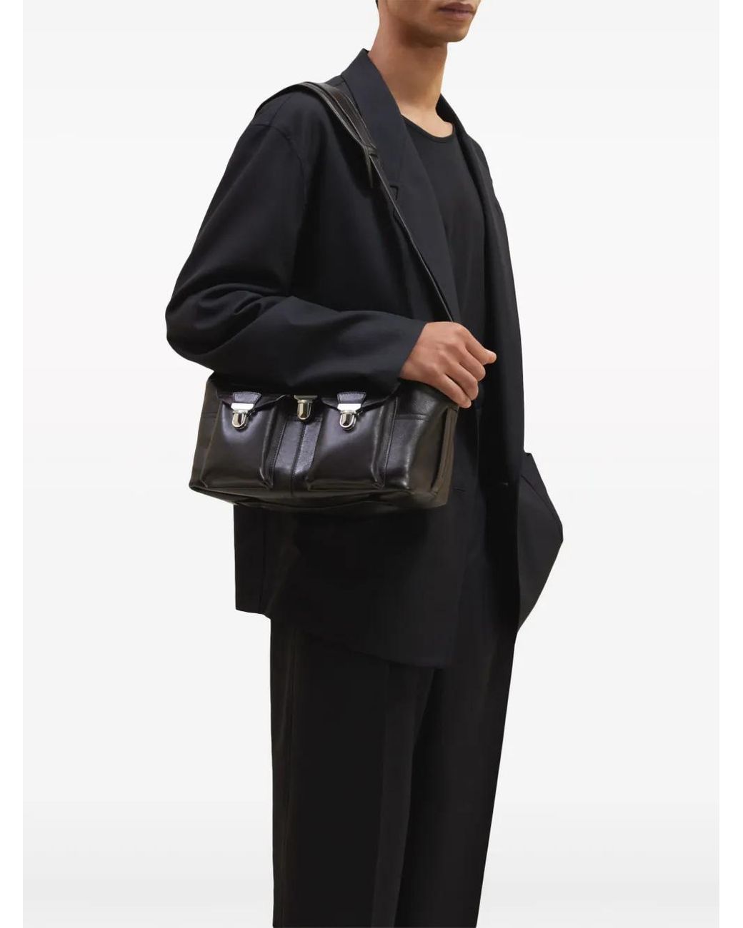Lemaire Black Medium Gear Bag