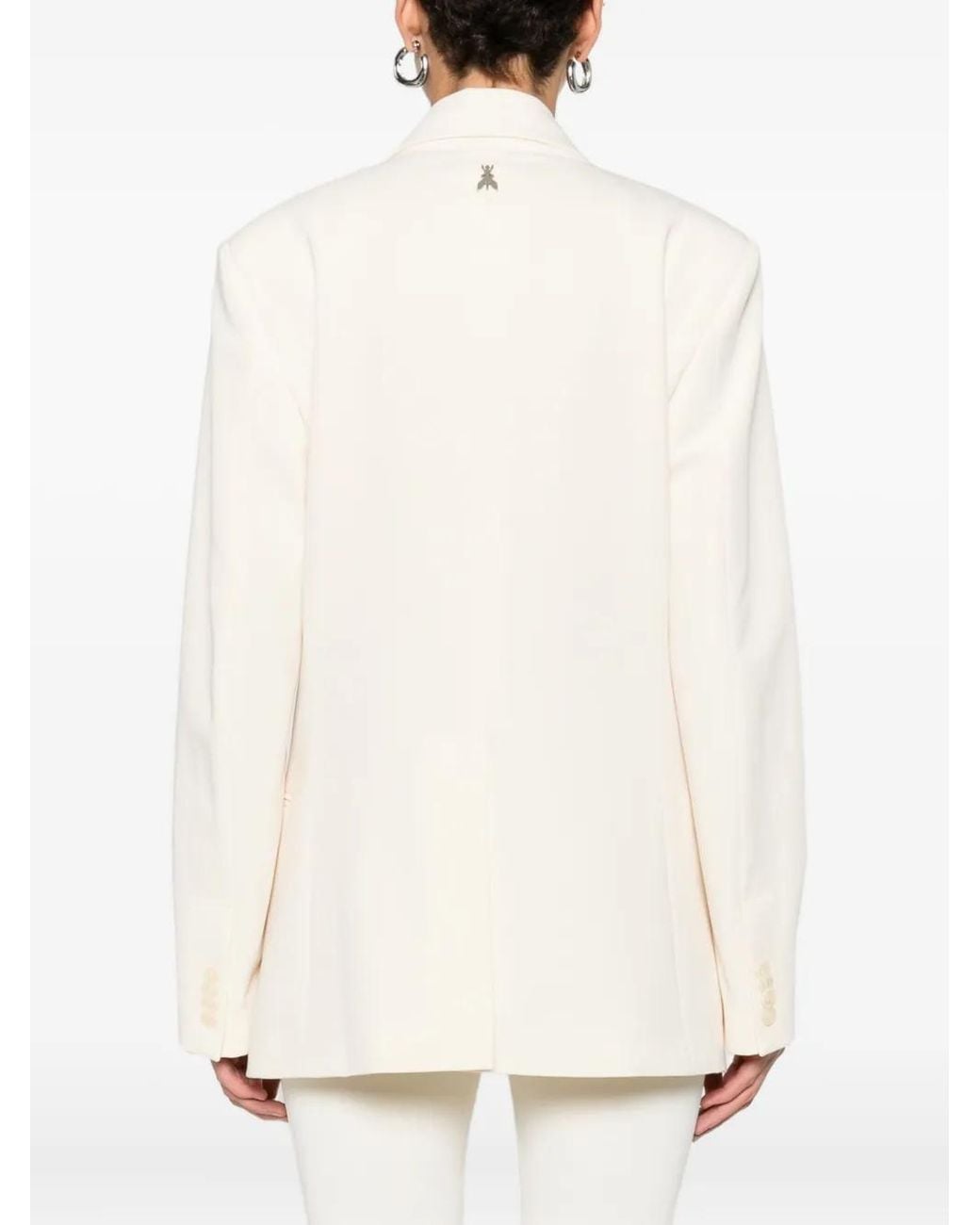 Patrizia Pepe White Double-Breasted Jacket