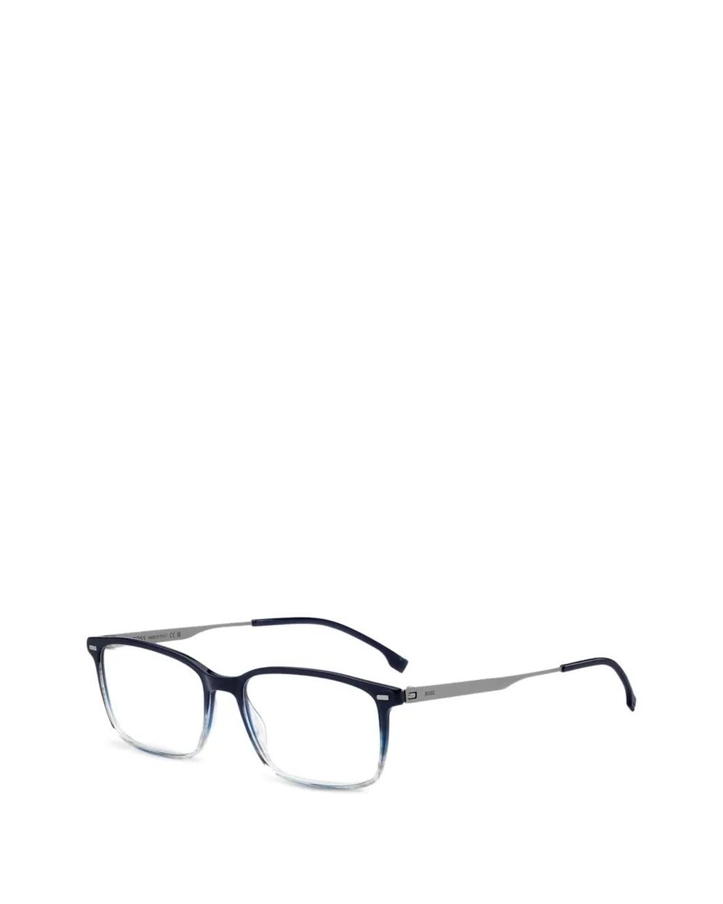 Boss White Lunettes De Vue À Monture Rectangulaire for men