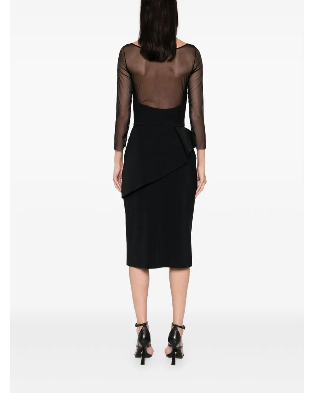 La Petite Robe Di Chiara Boni Black Skip Illusion Midi Dress