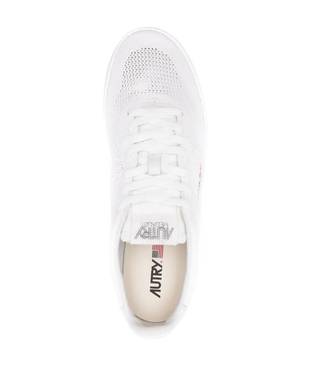 Autry White Easeknit Medalist Sneakers for men