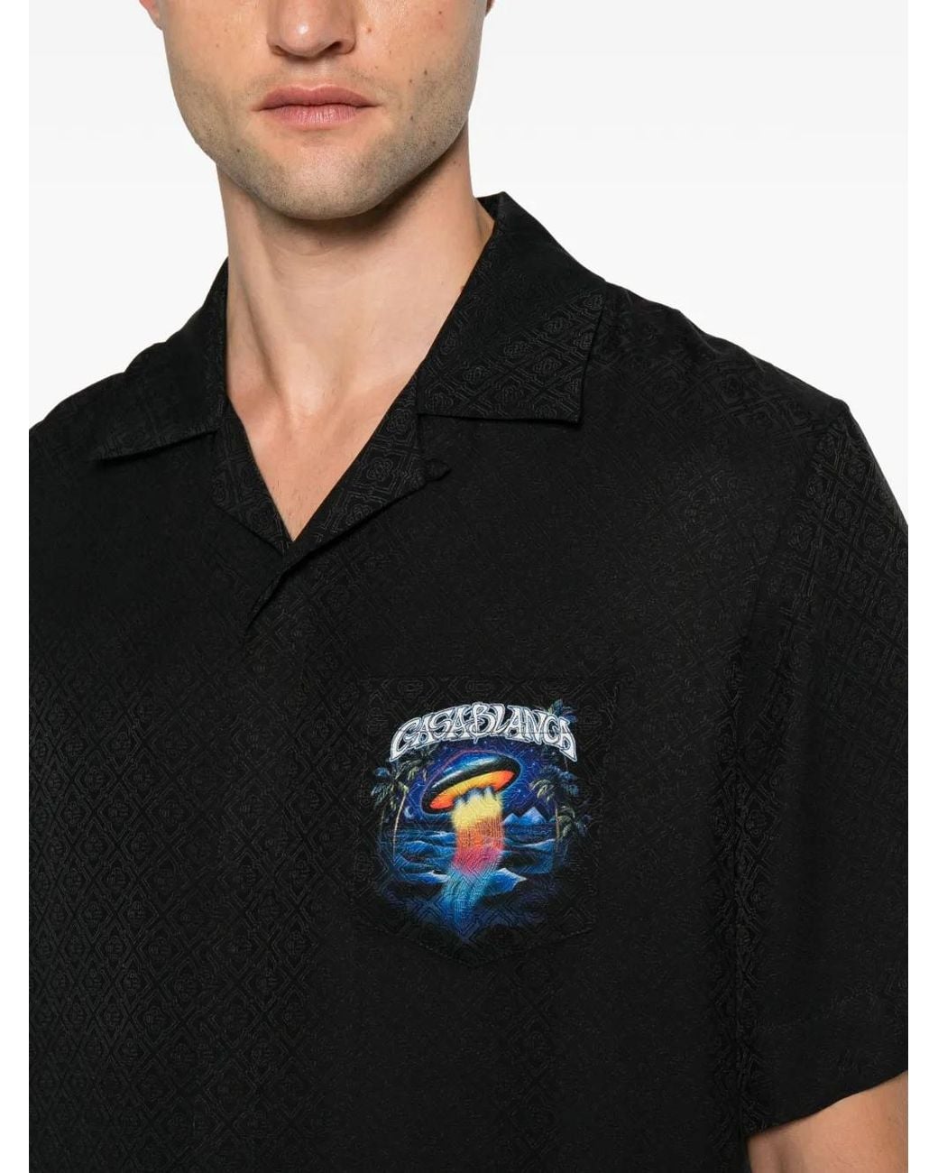 Casablanca Black Logo-Print Shirt for men