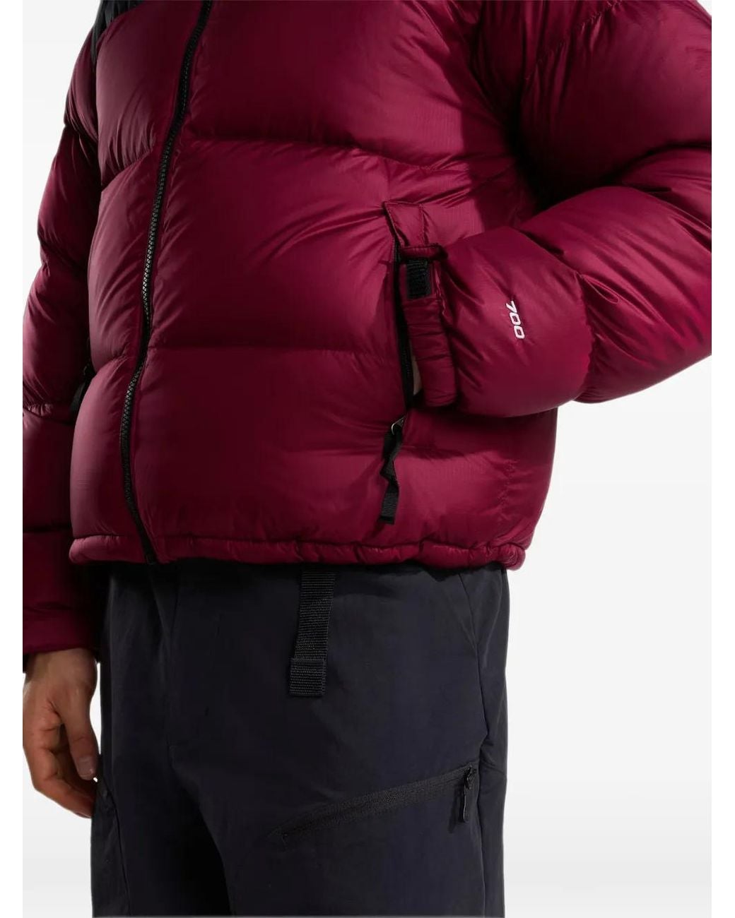 The North Face Red 1996 Retro Nuptse Colour-Block Puffer Jacket for men
