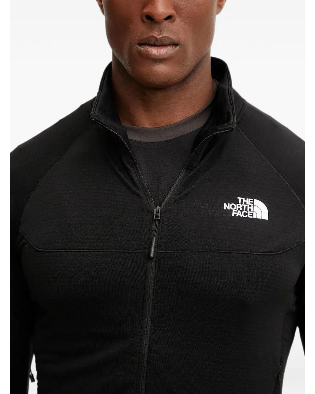 The North Face Black Logo-Print Zip-Up Sweatshirt for men