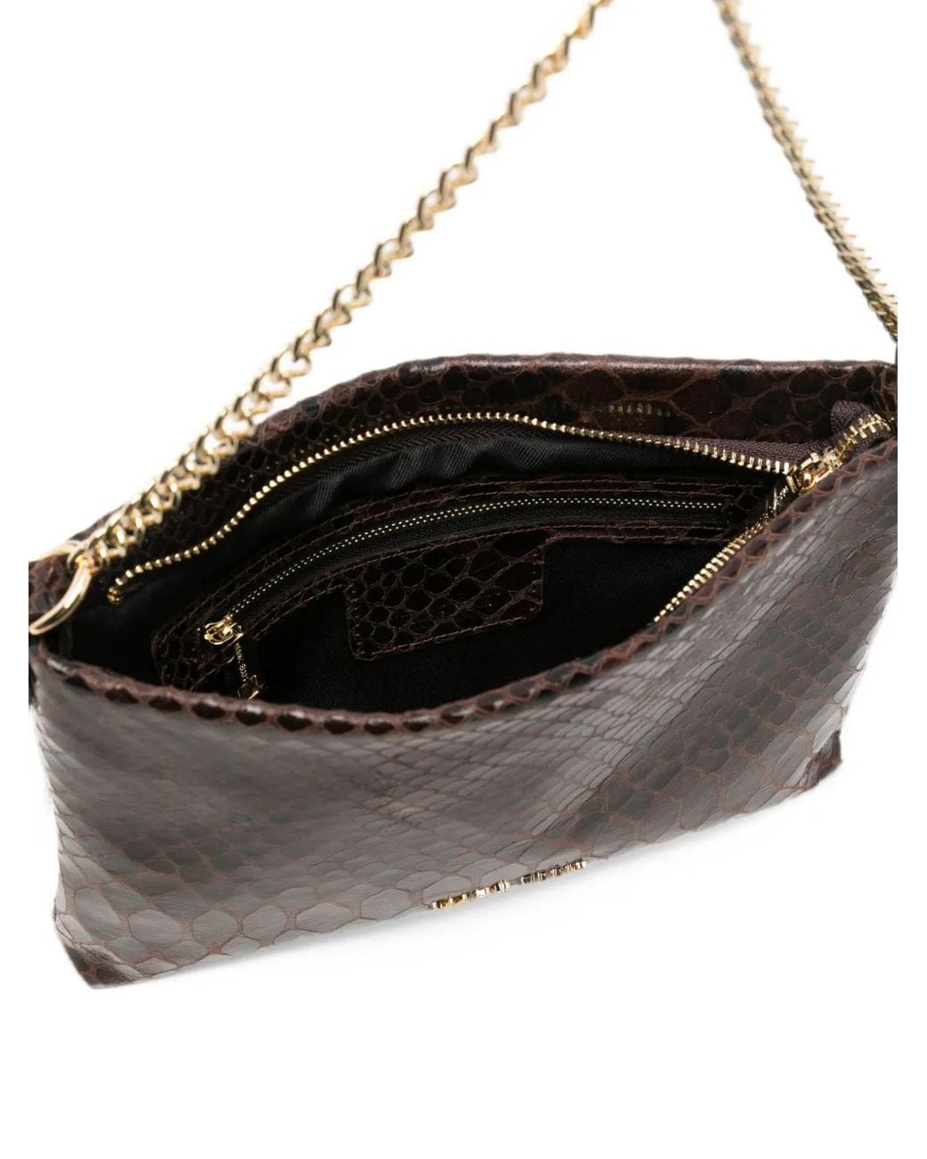 Marc Ellis Brown Snakeskin-Effect Tote Bag