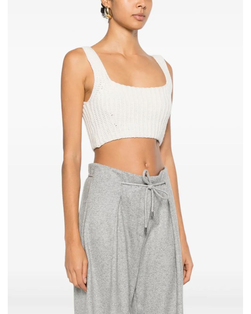 ELY ELY White Ribbed Top