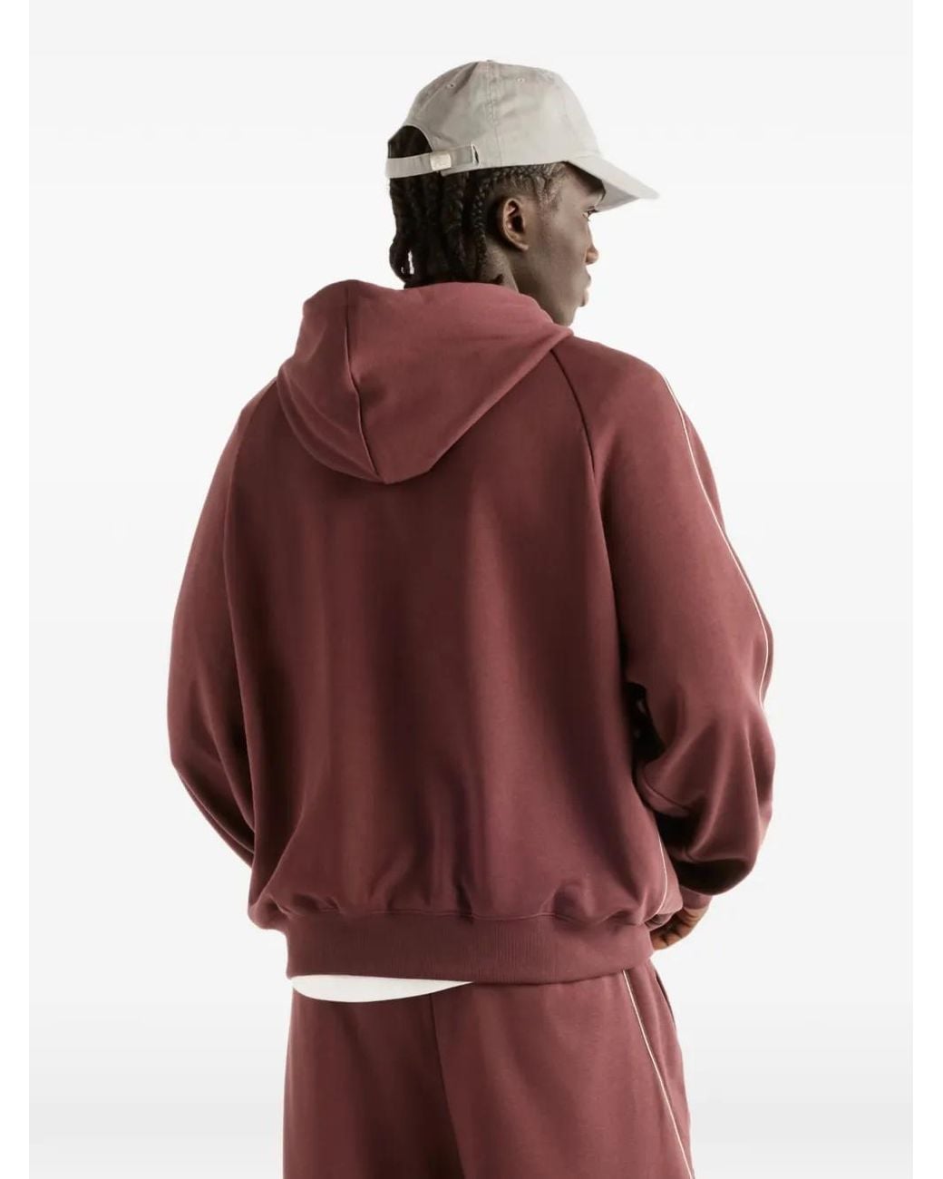 New Balance Red Trackside French-Terry Hoodie for men