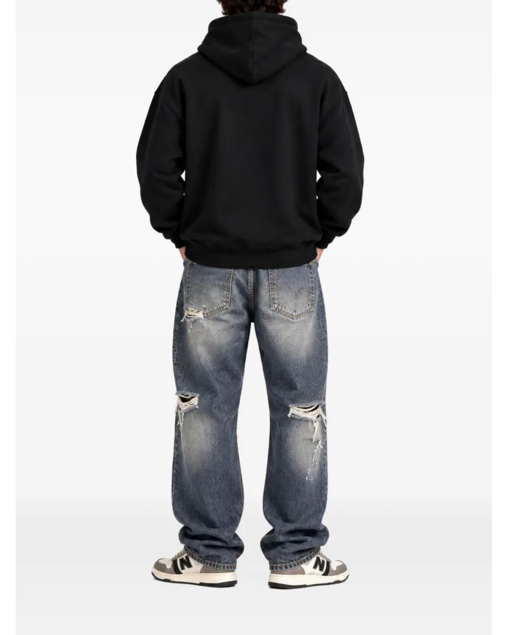 Melt Black Dragon-Print Hoodie for men