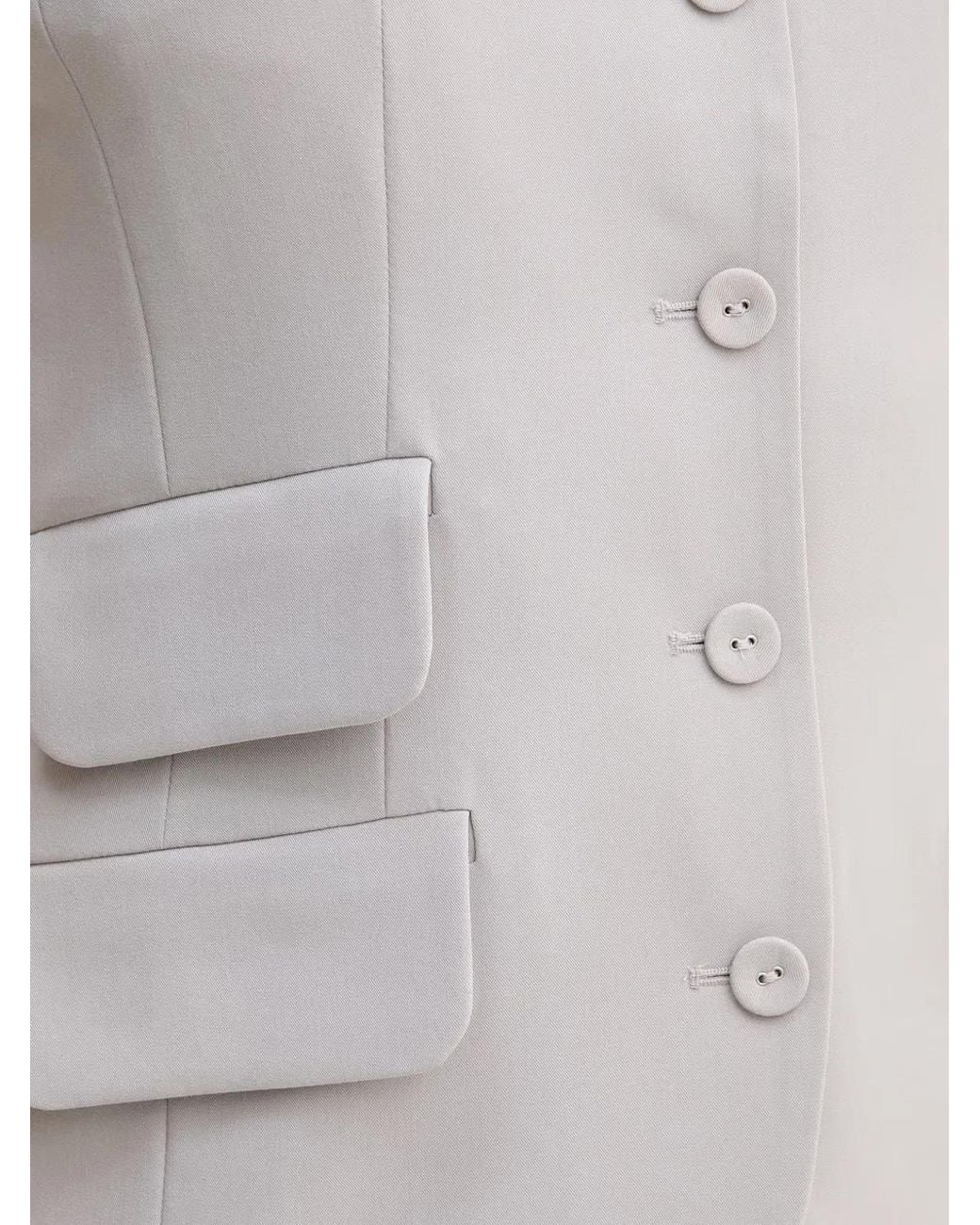 Sisley White Button-Up Tailored Waistcoat