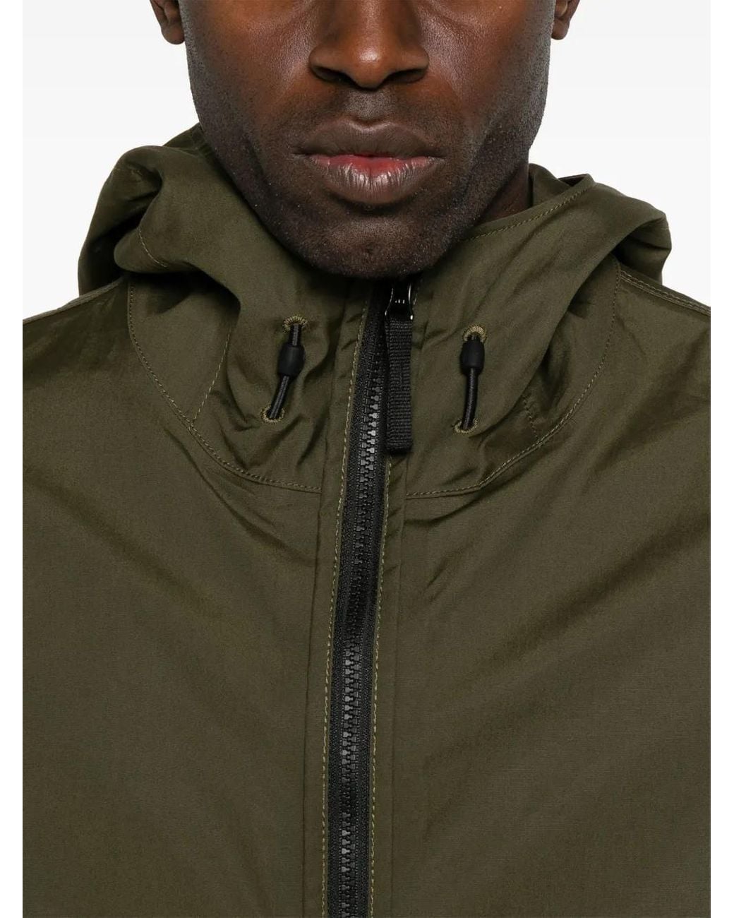 Stone Island Green Jacket With Adjustable Hood for men
