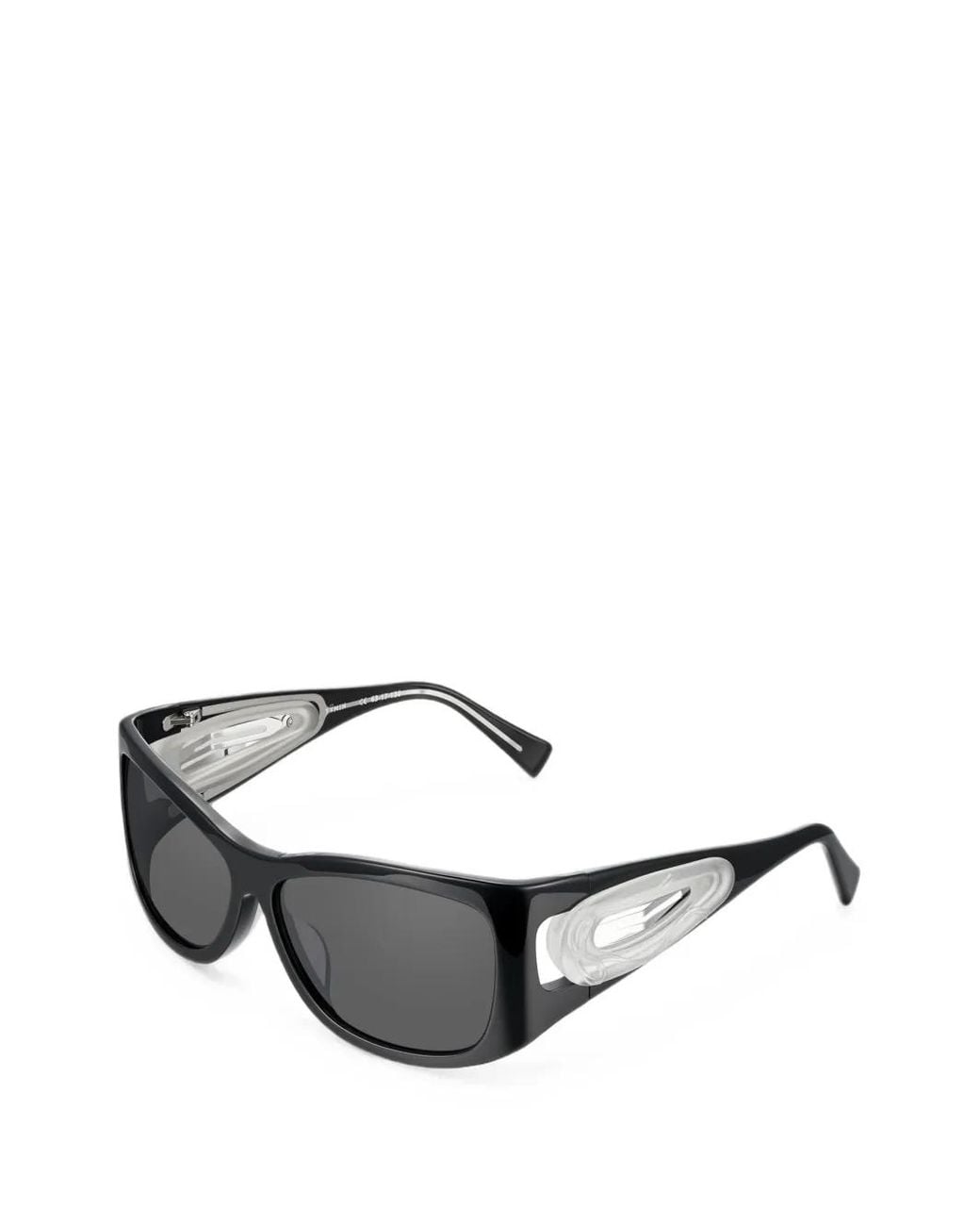 YVMIN Gray Hair-Clip Rectangle-Frame Sunglasses