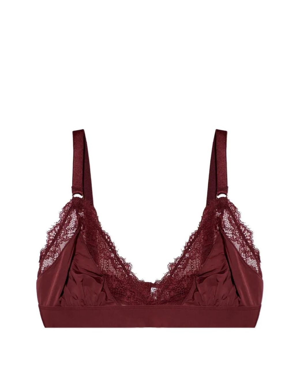 Heist Red Bridget Lace-Trim Triangle Bralette