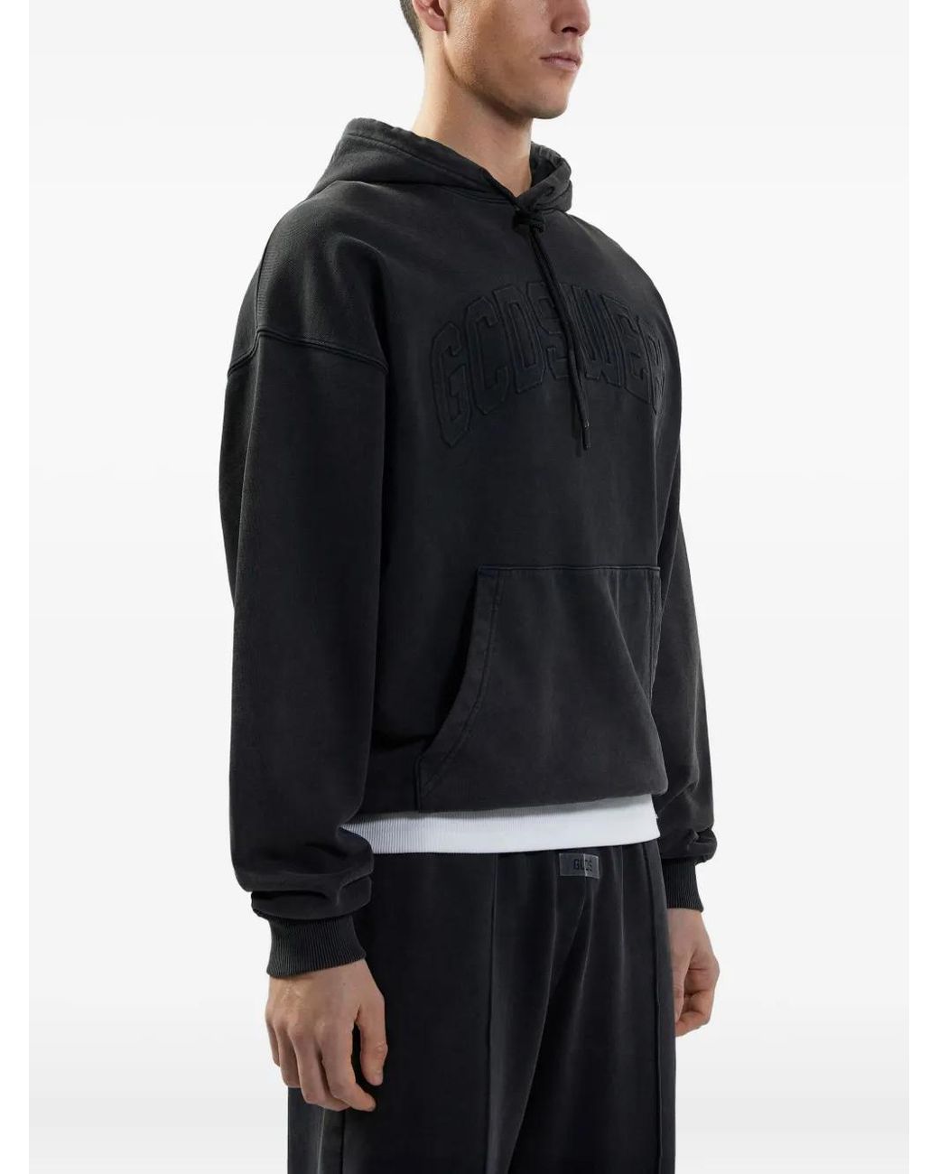 Gcds Black Cotton Hoodie for men