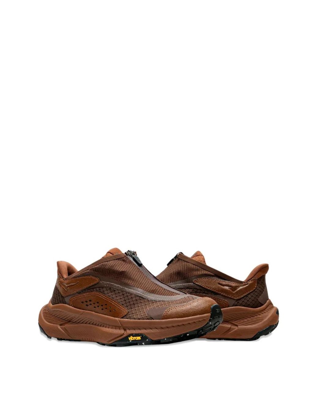 Hoka One One Brown Project Transport Zip-Detail Sneakers
