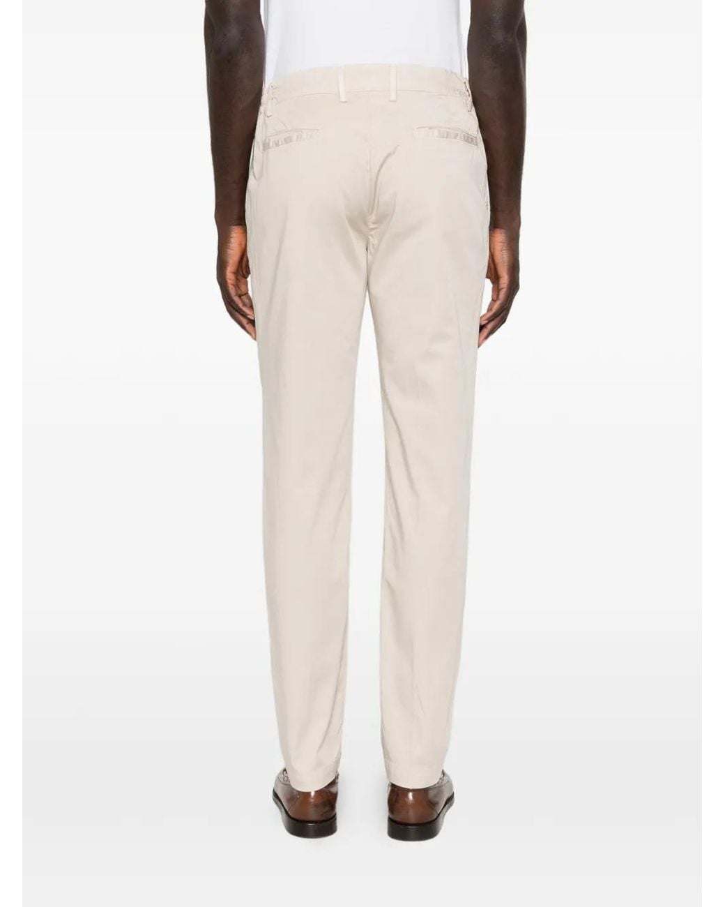 Eleventy White Button Trousers for men