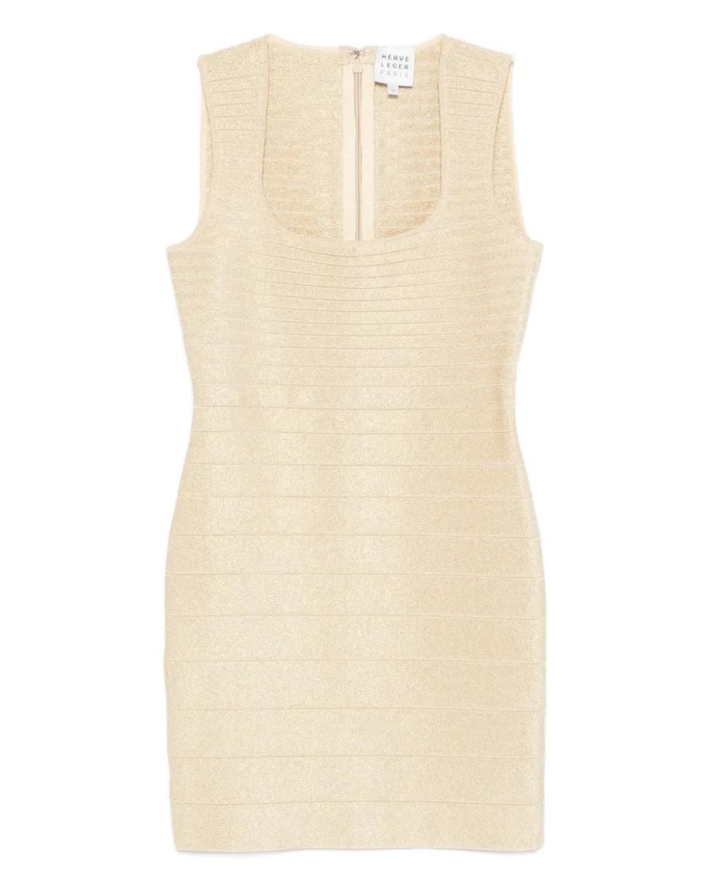 Hervé Léger Natural Mirabel Dress