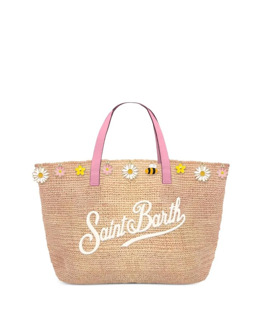 Mc2 Saint Barth Natural Flowers Bee Charm Tote Bag