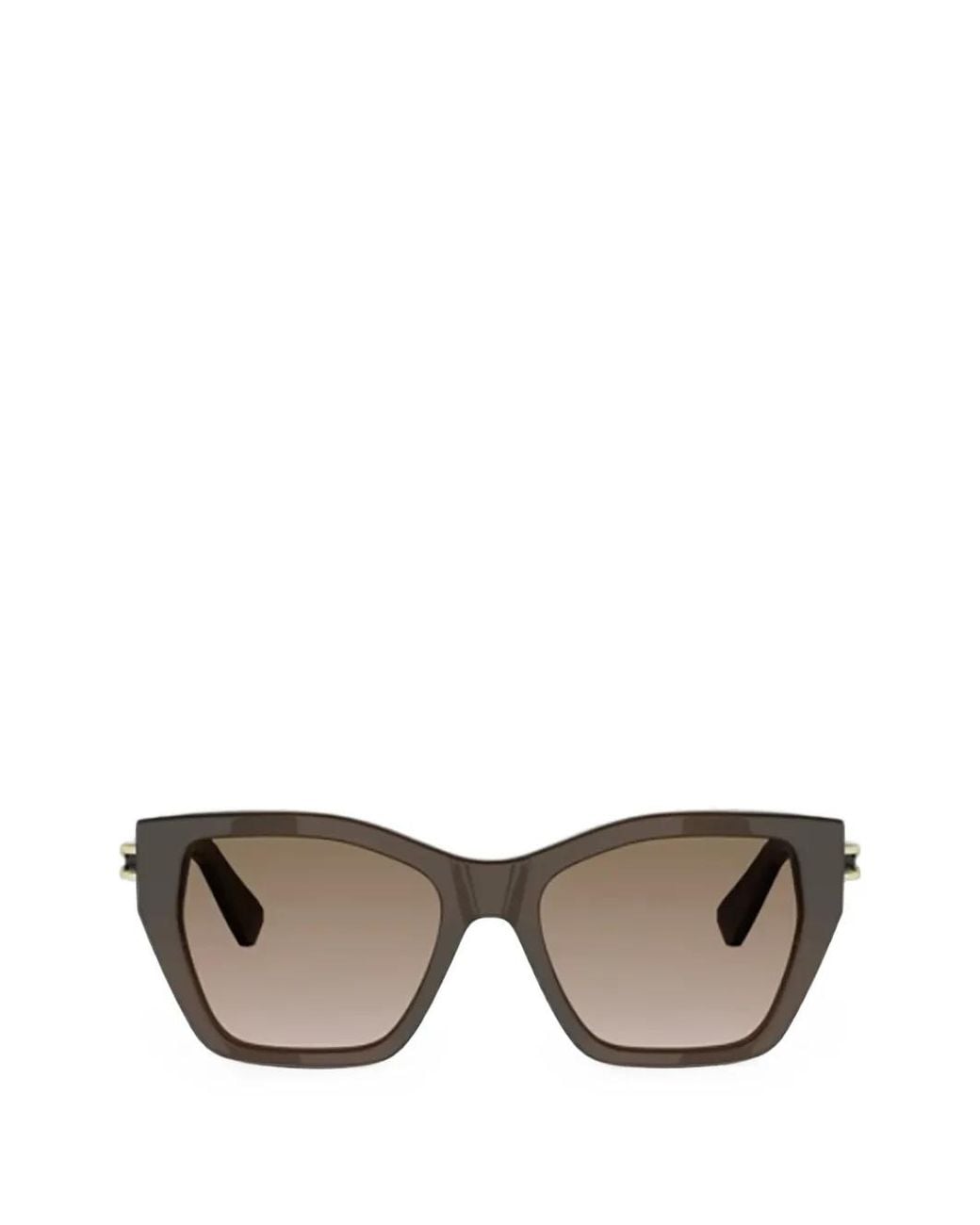 BVLGARI Gray Geometric-Frame Sunglasses