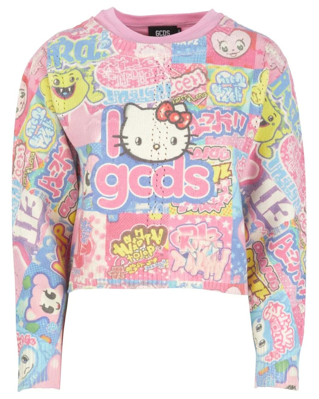 Gcds Pink Hello Kitty Printed Sweater