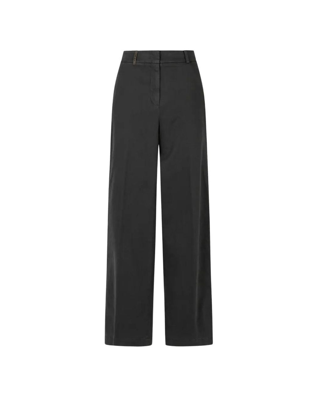 Peserico Black Wide-Leg Trousers