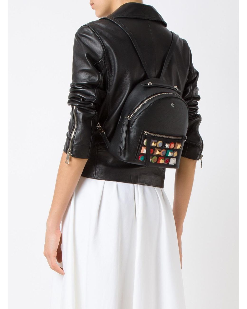 Fendi studded backpack hotsell