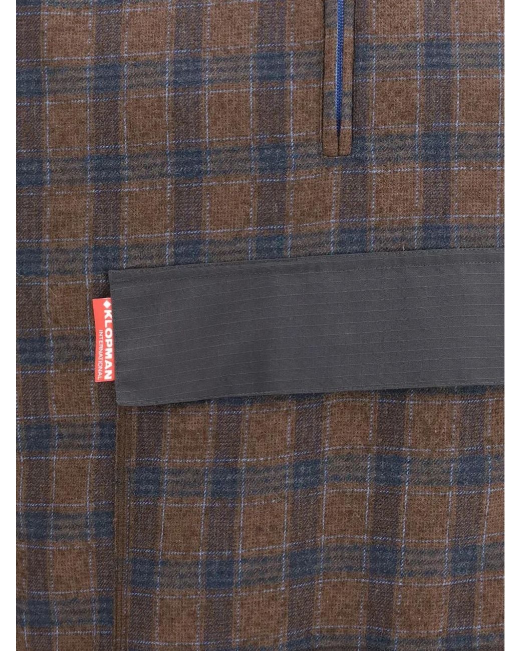 GR10K Purple Check-Pattern Half-Zip Sweatshirt for men