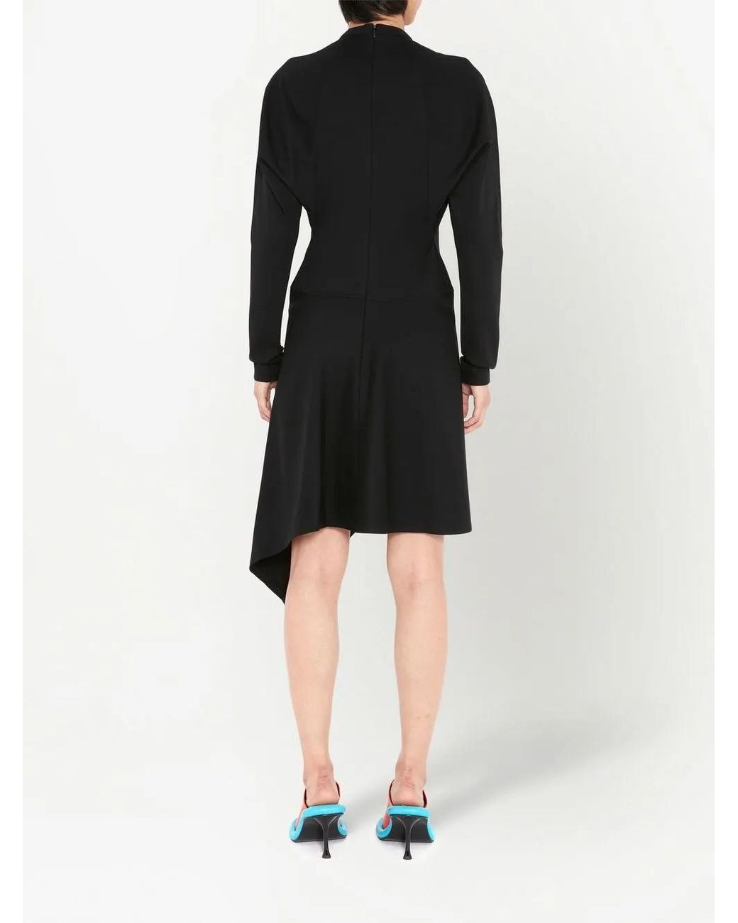 J.W. Anderson Black Chained Asymmetric-Hem Midi-Dress