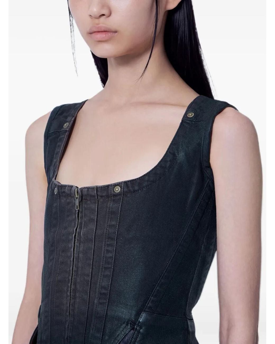 KNWLS Blue Alice Corset Top