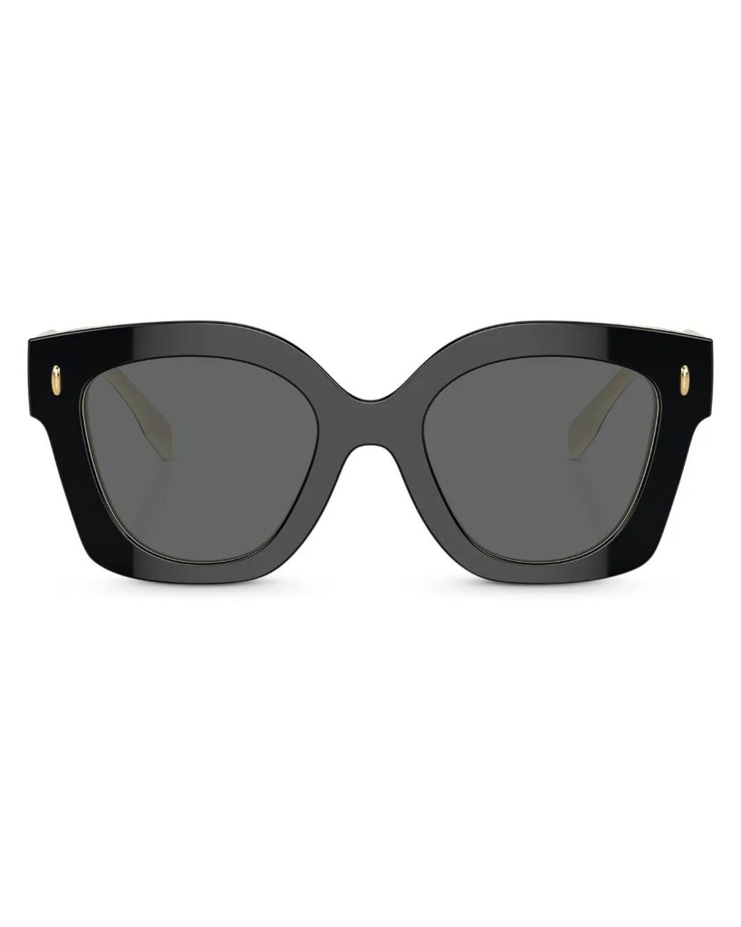 Tory Burch Black Miller Pushed Square-Shape Sunglasses
