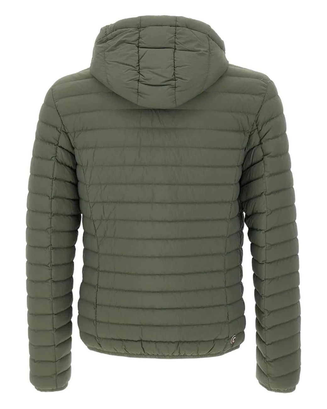 Colmar Green Hooded Horizontal-Quilted Down Jacket for men