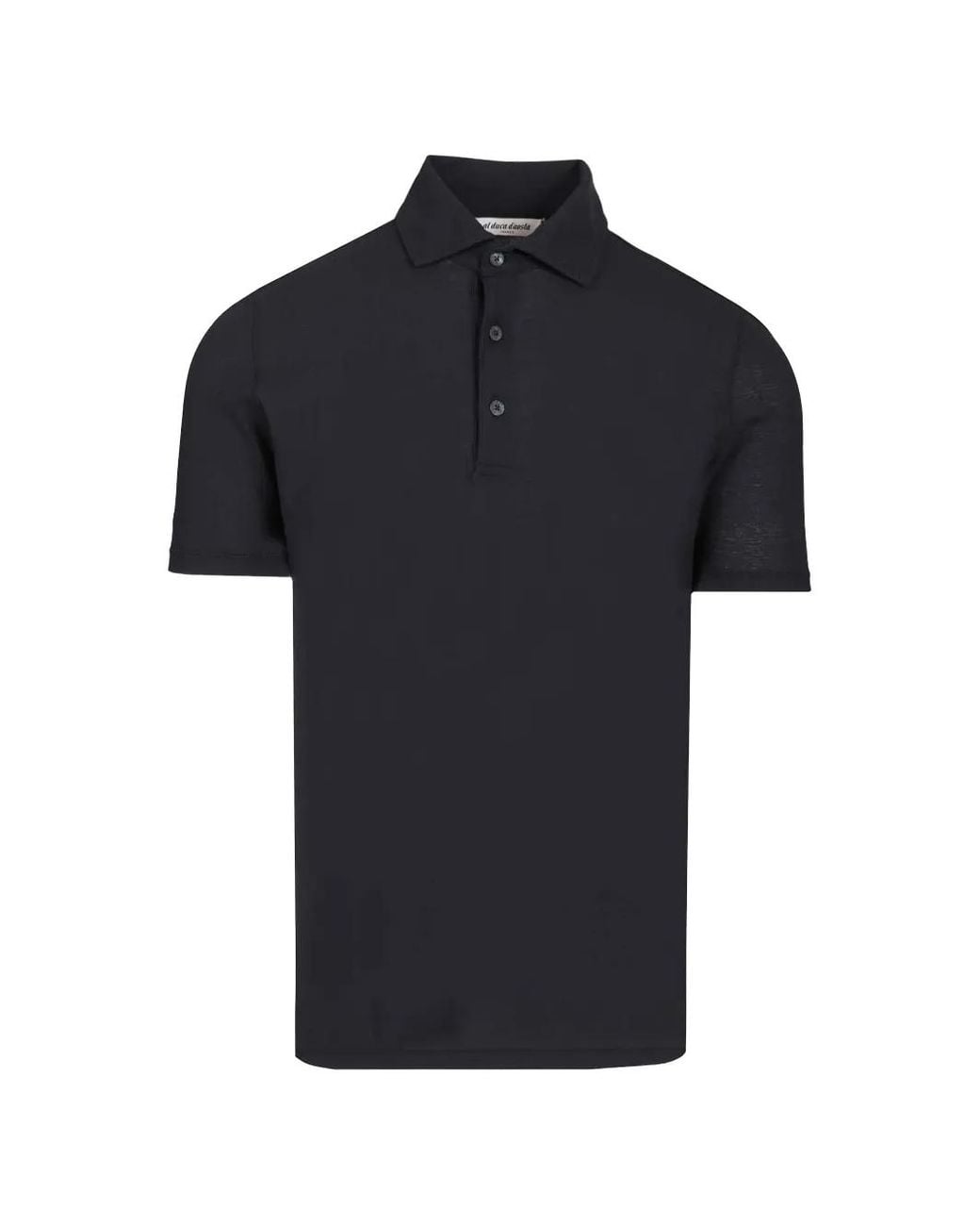 Al Duca D'aosta Black Polo À Manches Courtes for men