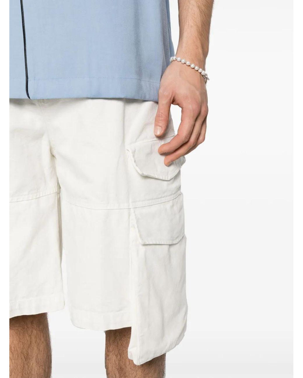 Gcds White Ultracargo Bermuda Shorts for men