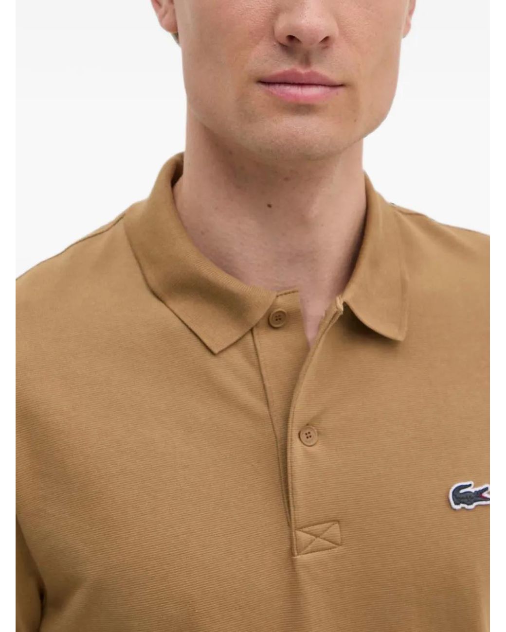Polo À Patch Logo Lacoste pour homme en coloris Blue