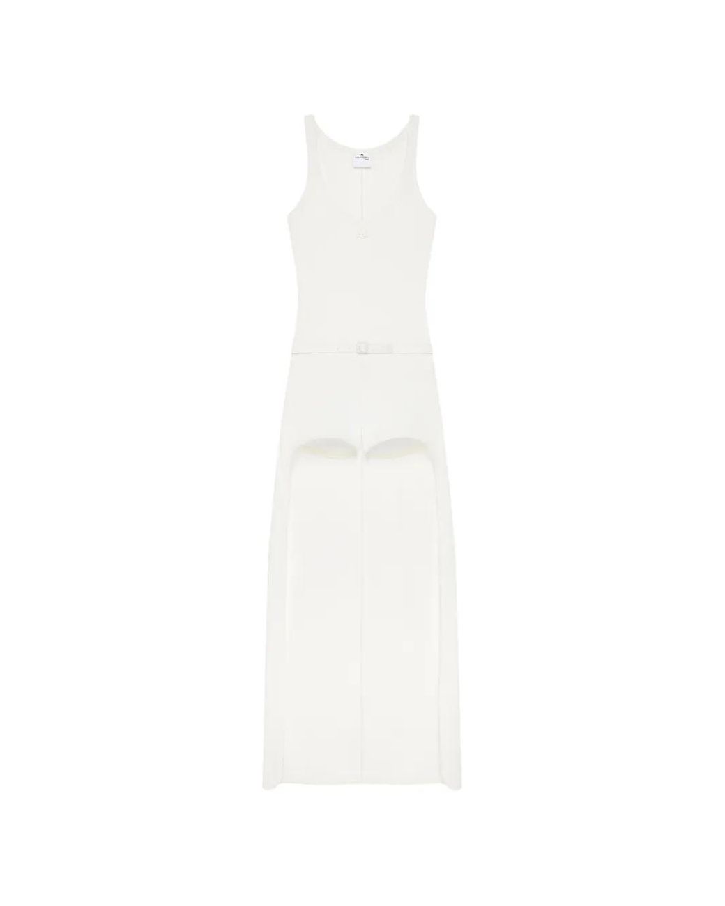 Courreges White Rib Train Playsuit