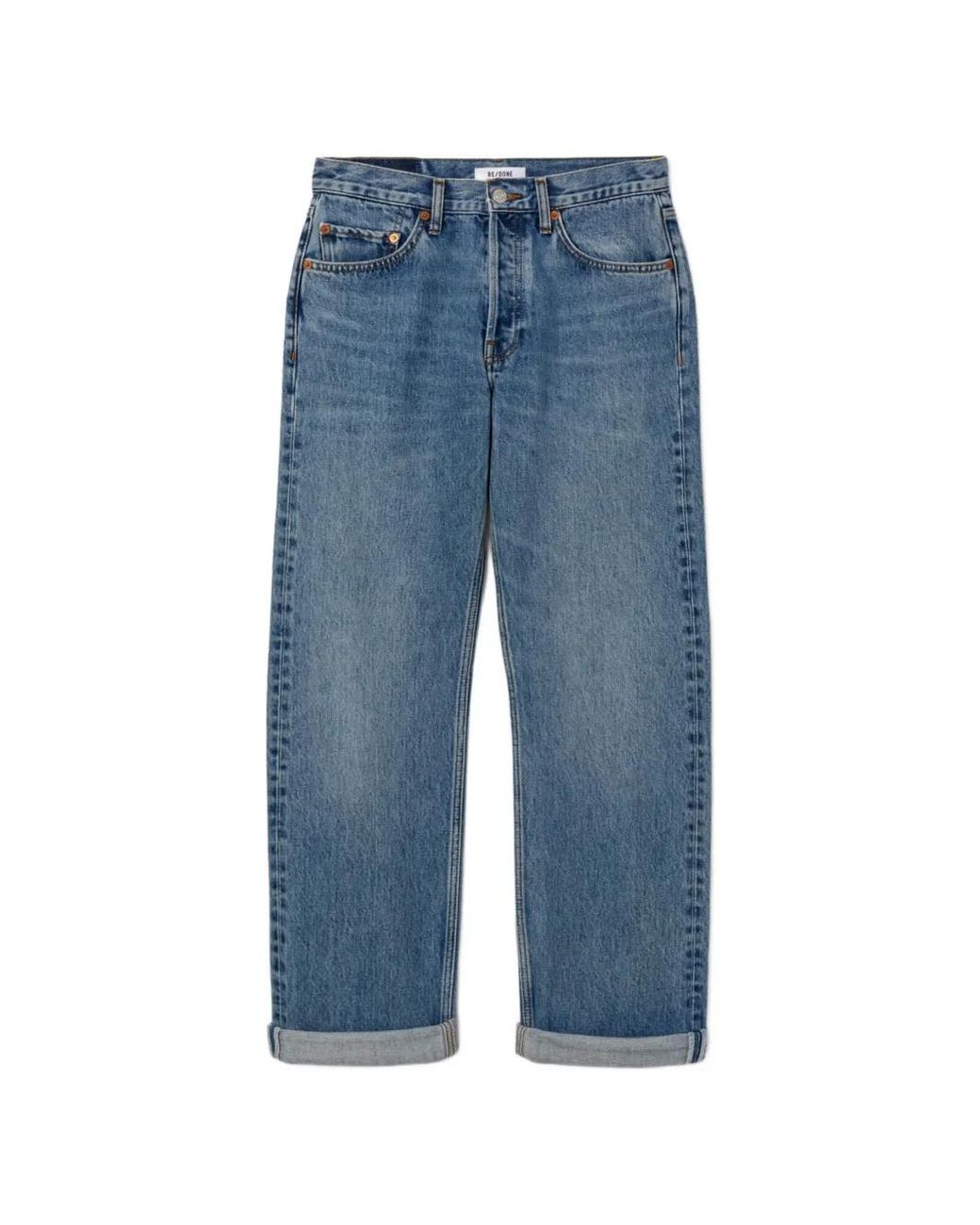 Re/done Blue Beau Straight-Leg Jeans