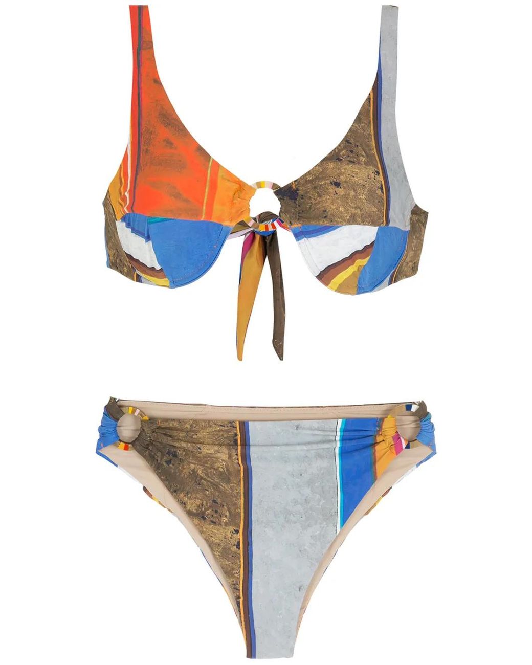 Amir Slama Gestreepte Bikini in het Blue