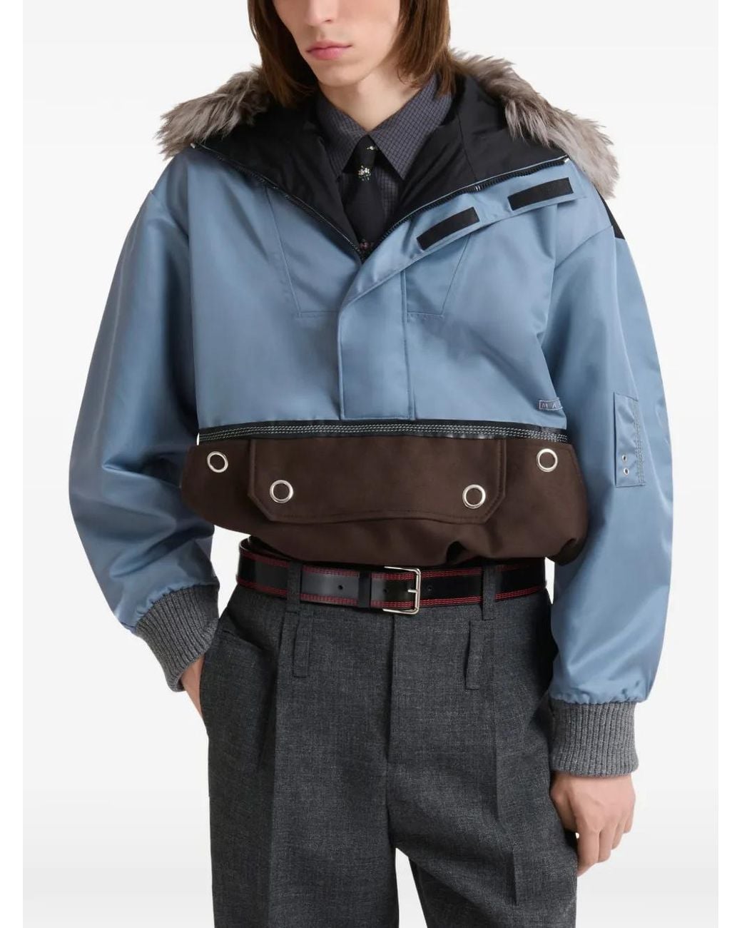 Marni Blue Flap-Pocket Jacket for men