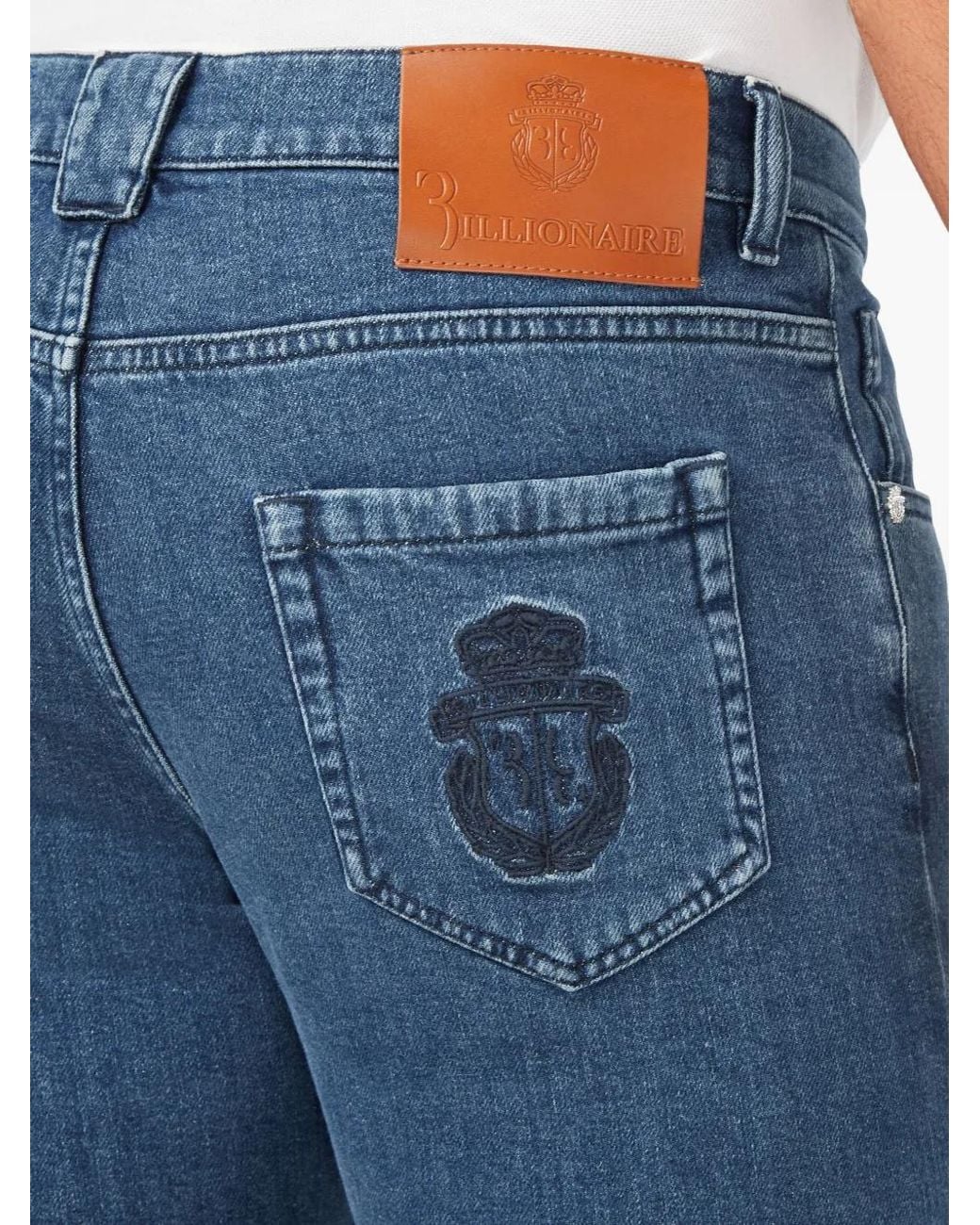 Billionaire Blue Jean À Coupe Droite for men