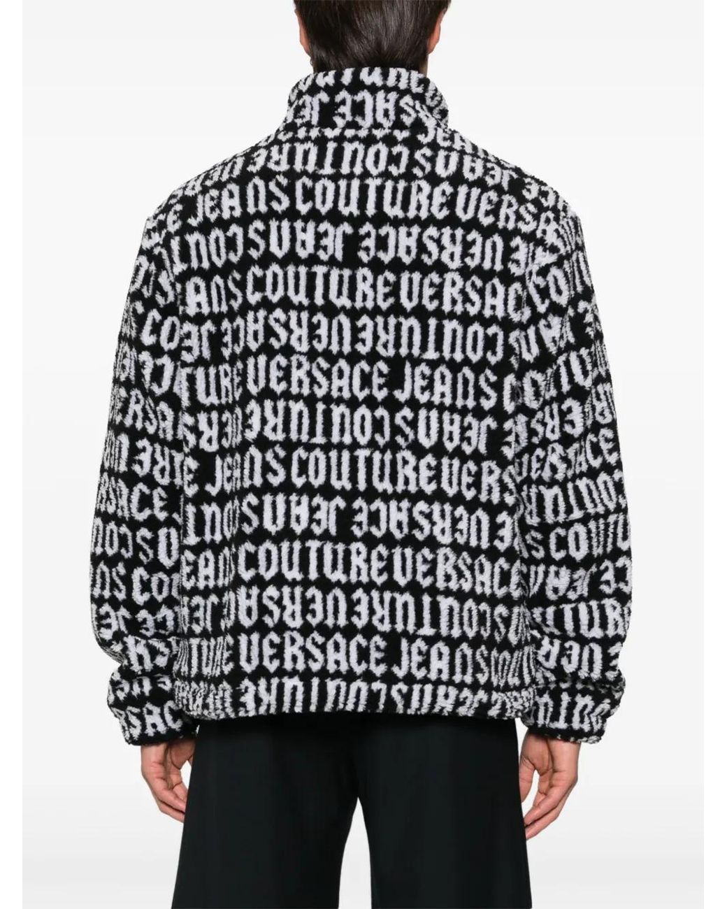 Versace Jeans Couture Black Logomania Teddy Jacket for men