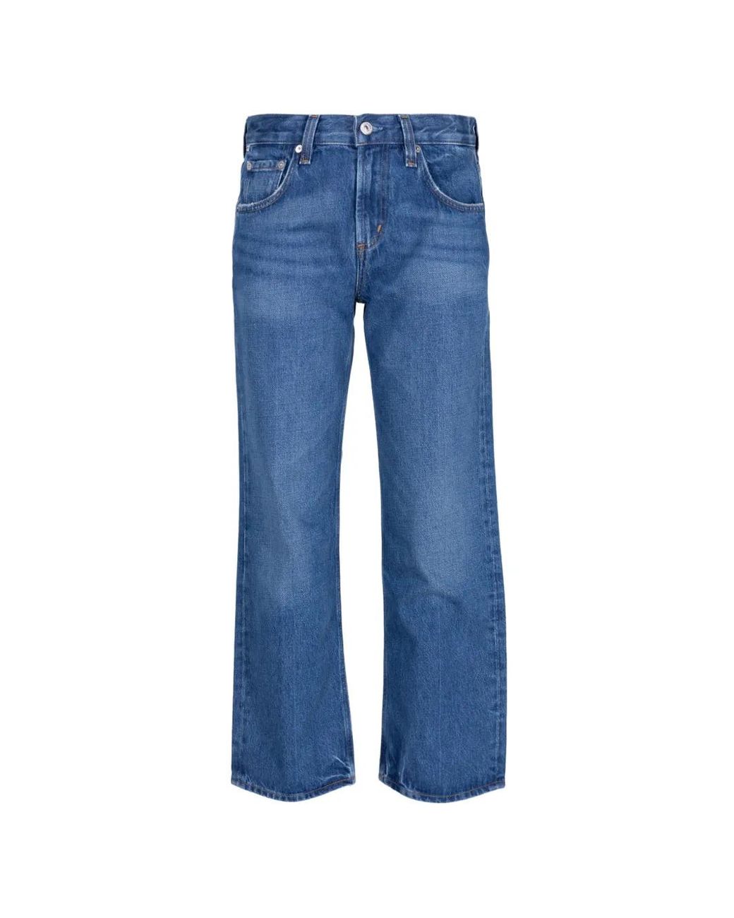 Citizens of Humanity Blue Faye Straight-Leg Jeans