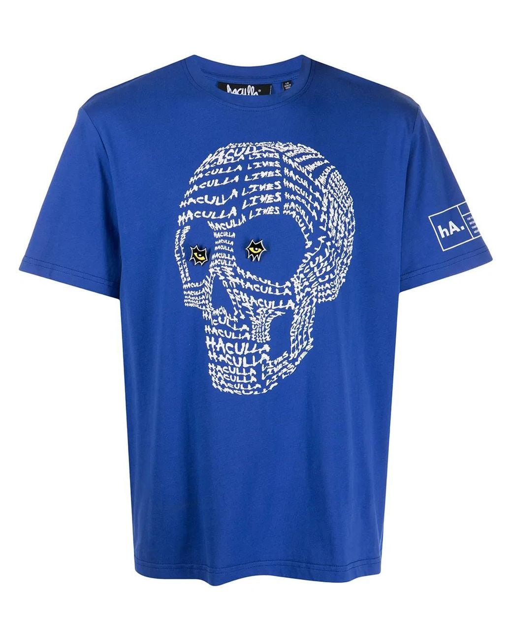 Haculla Blue Skull-Print T-Shirt for men
